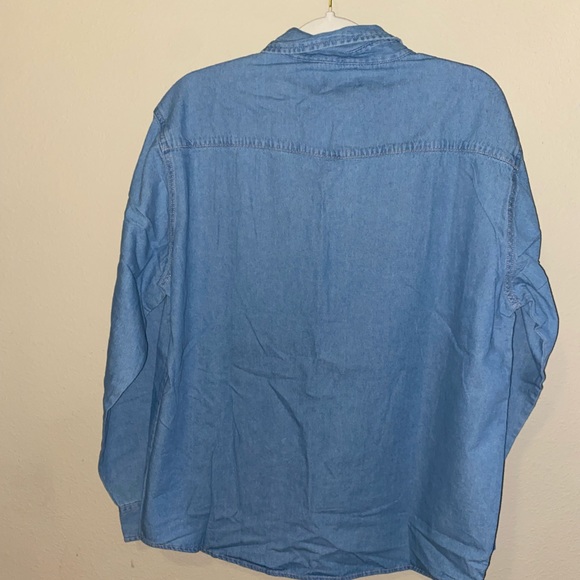 Denim Pearl Snap Button Up - Picture 2 of 5